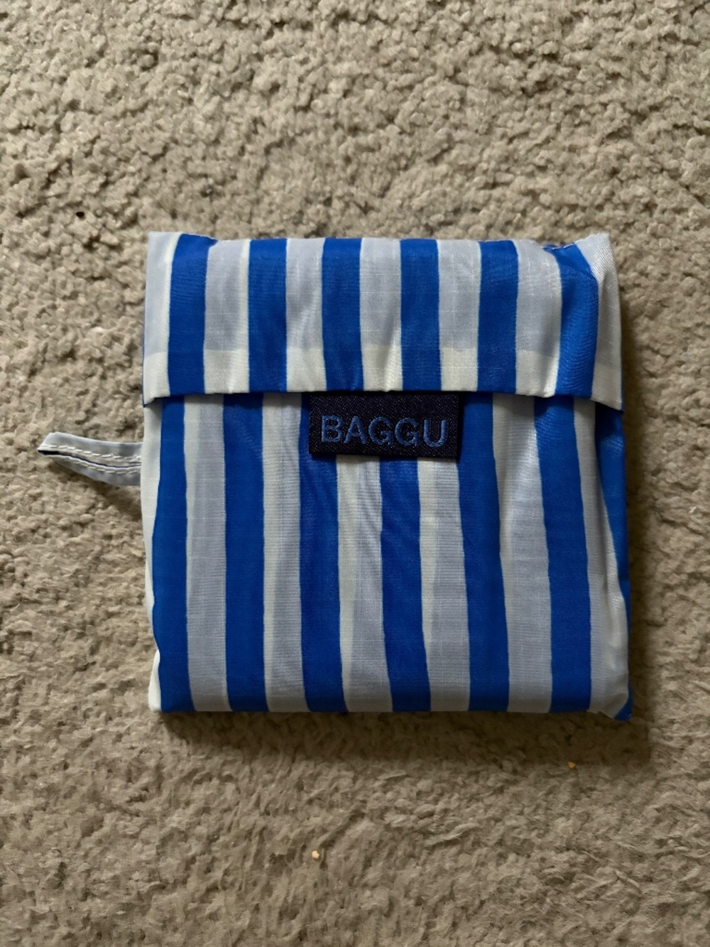 RARE BAGGU BLUE/WHITE STRIPE REUSABLE STANDARD NWOT